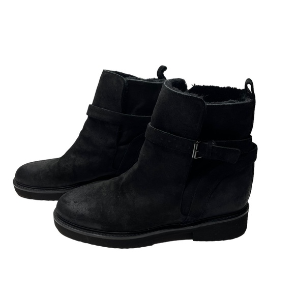 Vince | Claudia Suede & Shearling Boots in Black US 10/EU 40 - Picture 4 of 10